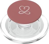Dusty Rose Infinity Heart Minimalist Line Art Esthétique PopSockets PopGrip pour MagSafe