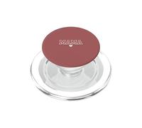 Dusty Rose - Mama College Style Cœur Contour PopSockets PopGrip pour MagSafe