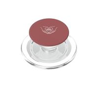 Dusty Rose - Mama Heart Hands Minimalist Line Art Mother PopSockets PopGrip pour MagSafe