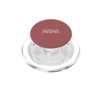 Dusty Rose - Mama Retro Bubble Letters Groovy Heart PopSockets PopGrip pour MagSafe