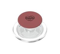 Dusty Rose - Mama Script Hearts Cute Minimalist Typography PopSockets PopGrip pour MagSafe
