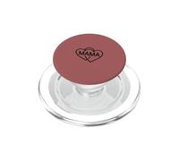 Dusty Rose - Mama Script Hearts Cute Minimalist Typography PopSockets PopGrip pour MagSafe