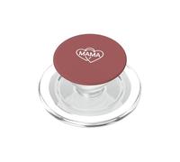 Dusty Rose - Mama Script Hearts Cute Minimalist Typography PopSockets PopGrip pour MagSafe
