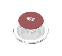 Dusty Rose - Mama Script Hearts Cute Minimalist Typography PopSockets PopGrip pour MagSafe