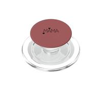 Dusty Rose - Mama Script Hearts Cute Minimalist Typography PopSockets PopGrip pour MagSafe