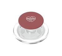 Dusty Rose - Mama Script Hearts Cute Minimalist Typography PopSockets PopGrip pour MagSafe