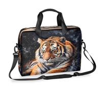 Dusviba Animal Cool Tiger Sacoche pour ordinateur portable de 40,6 cm, sacoche fine pour homme et femme, sac à bandoulière avec poignée et sangle amovible, sac messager pour ordinateur de bureau