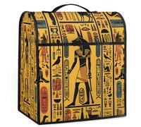 Dusviba Housse anti-poussière en polyester imperméable avec poignée et poches de rangement Motif hiéroglyphes égyptiens 37,6 x 28,2 x 43,2 cm