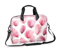 Dusviba Sac à bandoulière fin pour ordinateur portable de 40,6 cm avec poignée et sangle amovible, motif plumes aquarelle