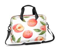 Dusviba Sac à bandoulière fin pour ordinateur portable de 40,6 cm, motif pêche à l'aquarelle, pour homme et femme, sac à bandoulière avec poignée et sangle amovible, sac messager pour ordinateur de