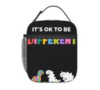 Dusviba Sac à déjeuner isotherme pour la sensibilisation à l'autisme et à l'autisme pour garçons et filles, réutilisable et léger, avec poignée pour l'école, les voyages, le pique-nique, la plage