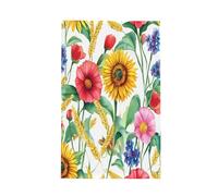 Dusviba Torchons de cuisine en microfibre super absorbants, doux et non pelucheux avec boucle de suspension, motif tournesol, coquelicots, bleuets, gaufrés, 41 x 66 cm