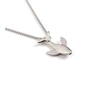 DUTACK Collier avec pendentif baleine bleue sautant à la mode pour hommes et femmes collier simple pull chaîne accessoires bijoux, Acier inoxydable