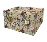 Dutch Design Brand Boîte de rangement avec couvercle - Boîtes de rangement - Carton recyclable certifié FSC (dimensions : 38,9 x 31,8 x 21,1 cm) (Botanical)