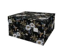 Dutch Design Brand Boîte de rangement avec couvercle - Boîtes de rangement - Carton recyclable certifié FSC (taille : 38,9 x 31,8 x 21,1 cm) (Hummingbirds in the Night)