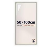 Dutch Frame Factory - Cadre flottant 50x100 cm Blanc Mat - MDF | Caisse américaine pour toiles, Convient aux toiles jusqu'à 2 cm d'épaisseur, Sans fond ni verre, Made in Holland