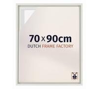 Dutch Frame Factory - Cadre flottant 70x90 cm Blanc Mat - MDF | Caisse américaine pour toiles, Convient aux toiles jusqu'à 2 cm d'épaisseur, Sans fond ni verre, Made in Holland