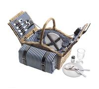 Dutch Mountains Panier Pique-Nique pour 4 Personnes Deluxe - Sac Pique Nique 24 pièces avec Couverture