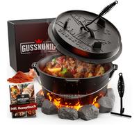 Dutch Oven Feuertopf Feuerkessel Schmortopf 4,5 L Avec Pieds Et Recette