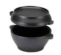 Dutch Oven Pot, Dutch Oven, High-Performance Dutch Oven, Sturdy Dutch Oven, Sturdy Cast Iron Dutch Oven High-Performance Dutch Oven Pot with Double Handles for Versatile Cooking, Black