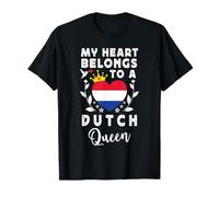 Dutch Queen Dutch Wife Girlfriend Netherlands Flag T-Shirt