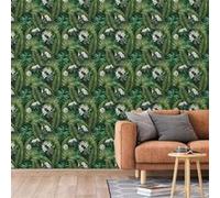 DUTCH WALLCOVERINGS Papier peint Eden Noir et vert foncé - 53cm x 10m Noir G