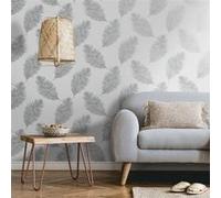 DUTCH WALLCOVERINGS Papier Peint Fawning Feather Gris Clair Revêtement Mural