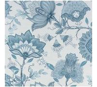 DUTCH WALLCOVERINGS Papier peint Krisha Blanc et bleu - 53cm x 10m