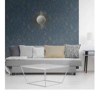 DUTCH WALLCOVERINGS Papier peint Motif de marbre Bleu et doré