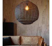 Suspension en fer forgé noir, E27, 1 ampoule - Dutchbone, Meezam - Ø70 cm H75 cm