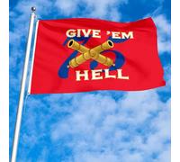 Dutern 75 Give 'em Hell Drapeau bannière avec œillets Décoration grotte Homme 0,9 x 1,5 m