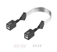 Dutevolns Câble Ethernet Gigabit Plat de Passage pour Fenêtre 0,45M, PoE
