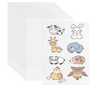 DUTIFUL Lot de 25 feuilles de film rétractable à peindre - Format A4 - Papier thermorétractable - Translucide - Film plastique pour travaux manuels - Film rétractable pour enfants, étudiants