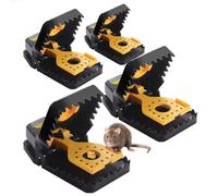 Dutreg Pièges à Souris, 4 Pièges Réutilisables Tapette Souris, Efficace Piège à Rat Professionnel (Grand)