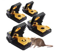 Dutreg Pièges à Souris, 4 Pièges Réutilisables Tapette Souris, Efficace Piège à Rat Professionnel (Petit)