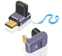Duttek 240W USB C Angle Adapter (2 Styles),Adaptateur USB C 90 degrés 40Gbps, Adaptateur USB C à 180 degrés avec affichage vidéo 8K pour Thunderbolt 4, MacBook et autres appareils de Type C (Lot de 2)