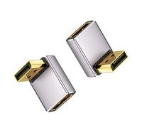 Duttek 8K 90 degrés DisplayPort Adaptateur 1.4, Adaptateur DisplayPort mâle vers Femelle à Angle Descendant (8K/60Hz, 4K/144Hz) pour PC, Ordinateur Portable, (Lot de 2)