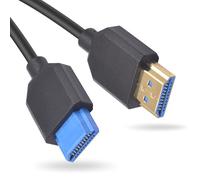 Duttek 8K HDMI Cable 30cm, 48Gbps Ultra-mince HDMI Mâle vers Mâle avec Vidéo 8K@60Hz et HDR 3D pour TV/Xbox, Moniteur, PC