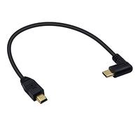 Duttek 90 degrés Câble USB C vers Mini USB, Convertisseur USB 3.1 Type C mâle vers Mini USB mâle pour Appareil Photo, MP3 et Autres Dispositifs 26CM