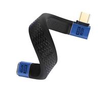 Duttek 90 degrés USB C d'extension Câble court 13 cm, 8K USB C mâle vers femelle câble (40 Gbps/240 W) pour Thunderbolt 4, MacBook, ordinateur portable, tablette, téléphone, batterie externe