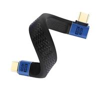 Duttek 90 degrés USB C d'extension Câble court 13 cm, 8K USB C mâle vers mâle d'extension câble (40 Gbps/240 W) pour Thunderbolt 4, MacBook, ordinateur portable, tablette, téléphone, batterie externe