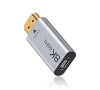 Duttek Adaptateur 8 K USB C femelle vers HDMI mâle, unidirectionnel, convertisseur USB type C vers HDMI 2.1, prise en charge USB C vers HDMI, prise en charge 8 K @ 60 Hz, Thunderbolt 3/4 pour MacBook
