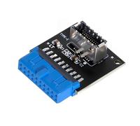 Duttek Adaptateur 90 degrés USB 3.0 19 Broches vers Type E, convertisseur USB C pour Carte mère 5Gbps Type 3.1 Gen1(Lot de 1)