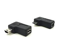 Duttek Adaptateur Combo Micro USB vers Mini USB - 90 Degrés Mâle/Femelle Convertisseur