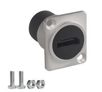 Duttek Adaptateur HDMI étanche à montage sur panneau - Coupleur HDMI femelle vers femelle pour marine, audio de voiture, 18 Gbit/s 4K HDR, ports plaqués or, 1 paquet - Argent