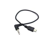 Duttek Adaptateur Micro USB mâle vers 3 pôles 3,5 mm DC mâle Audio Jack Câble 0,3 m Noir