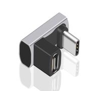 Duttek Adaptateur USB C à 180 degrés 240 W, adaptateur USB C mâle vers femelle, adaptateur d'extension USB C 40 Gbit/s 8 K pour ordinateur portable, commutateur, MacBook, Thunderbolt 4/3, 1 lot