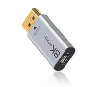 Duttek Adaptateur USB-C vers DisplayPort 1.4 8K unidirectionnel compatible iPhone 16 Pro Max, Galaxy S24, MacBook Pro/Air, iPad, XPS - Gris