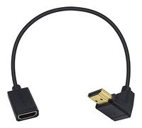 Duttek Câble d'extension HDMI 4K, extrêmement fin à angle vers le bas, câble HDMI mâle vers femelle compatible avec Nintendo Switch, PS5, PS4, Roku TV Stick, lecteur Blu-ray, etc. 30 cm