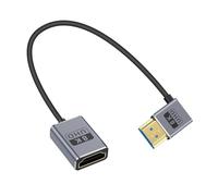Duttek Câble d'extension HDMI 8K à angle droit de 30 cm, câble HDMI mâle vers femelle, 48 Gbit/s ultra fin et court à 90 degrés OD2,5 mm, prend en charge 8K @ 60 Hz, 4K @ 240 Hz, HDR dynamique, eARC,
